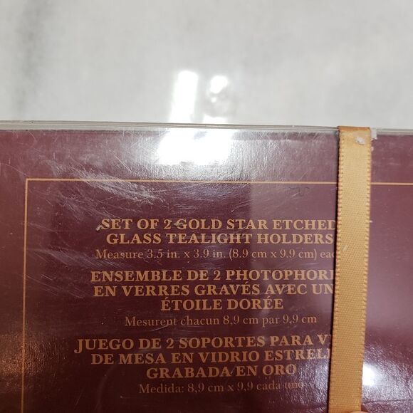 Bombay Gold Tea Light Star Candleholder set of 2 holders - Picture 7 of 8
